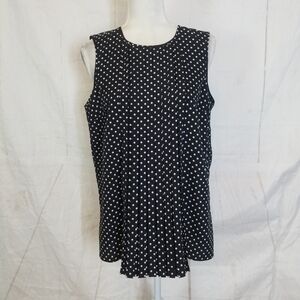 Michael Michael Kors polka dot sleeveless casual dress top blouse